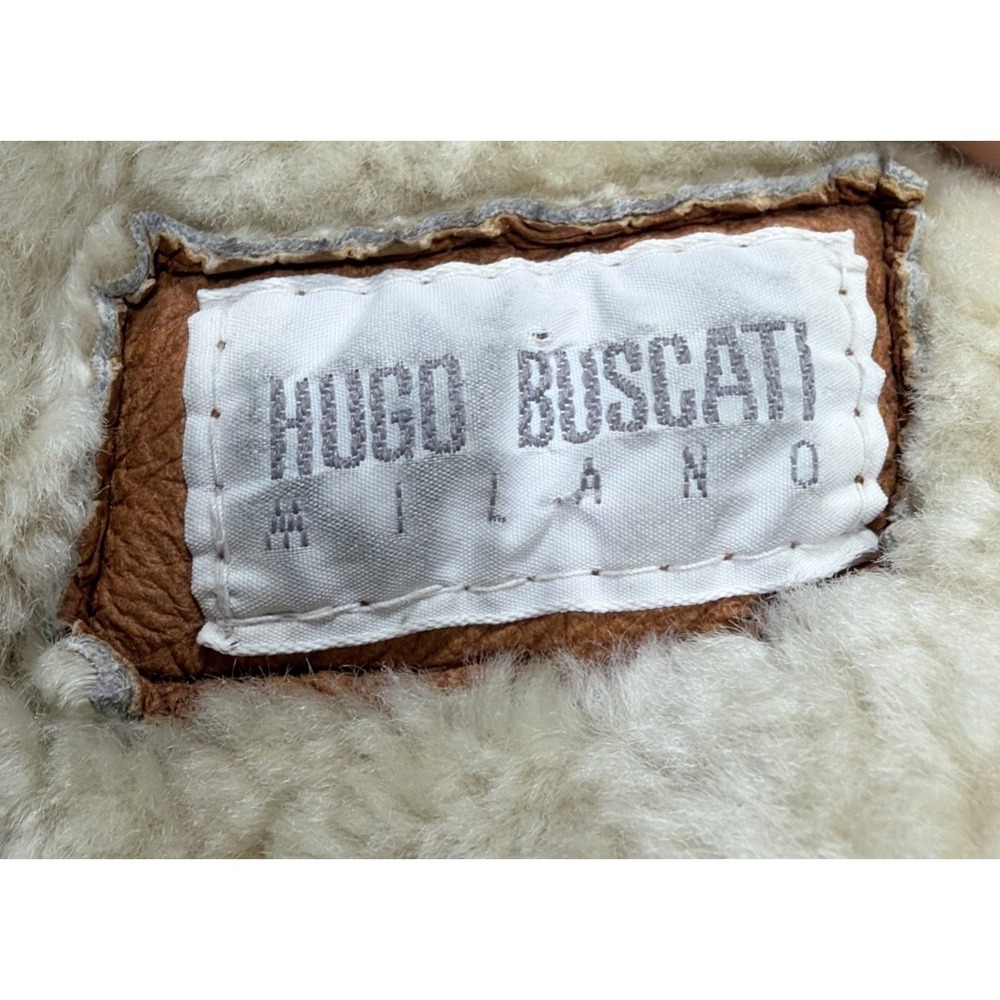 Vintage 1980's Sheepskin Shearling Long Coat Women's Small Hugo Buscati Rare!! - Picture 16 of 16